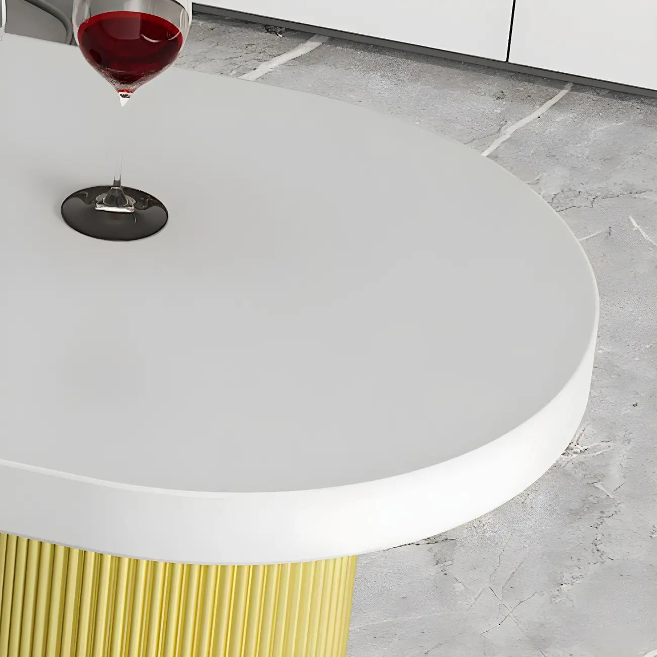 Tables de bar de rangement en bois brun glamour, forme libre, fer blanc