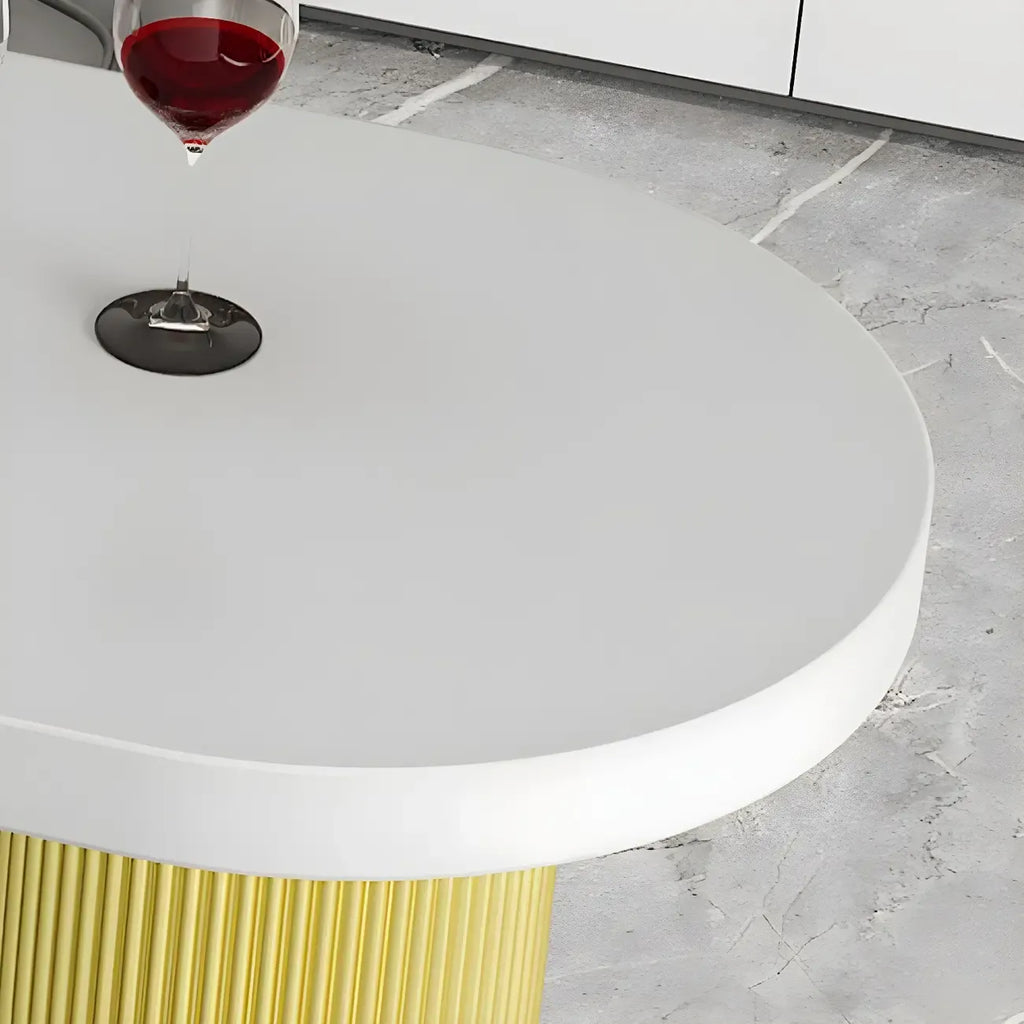 Tables de bar de rangement en bois brun glamour, forme libre, fer blanc