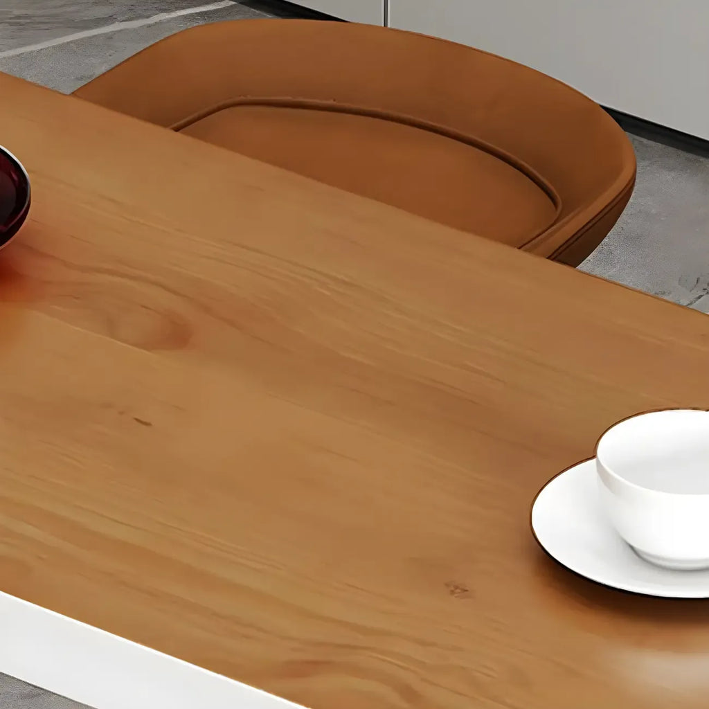 Tables de bar de rangement en bois brun glamour, forme libre, fer blanc