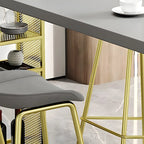 Tables de bar de rangement en bois brun glamour, forme libre, fer blanc