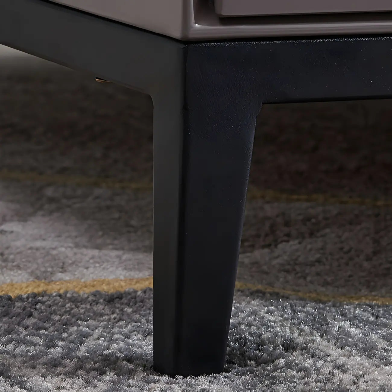 71 Mobile TV con vani contenitori e ripiano in marmo nero per soggiorno