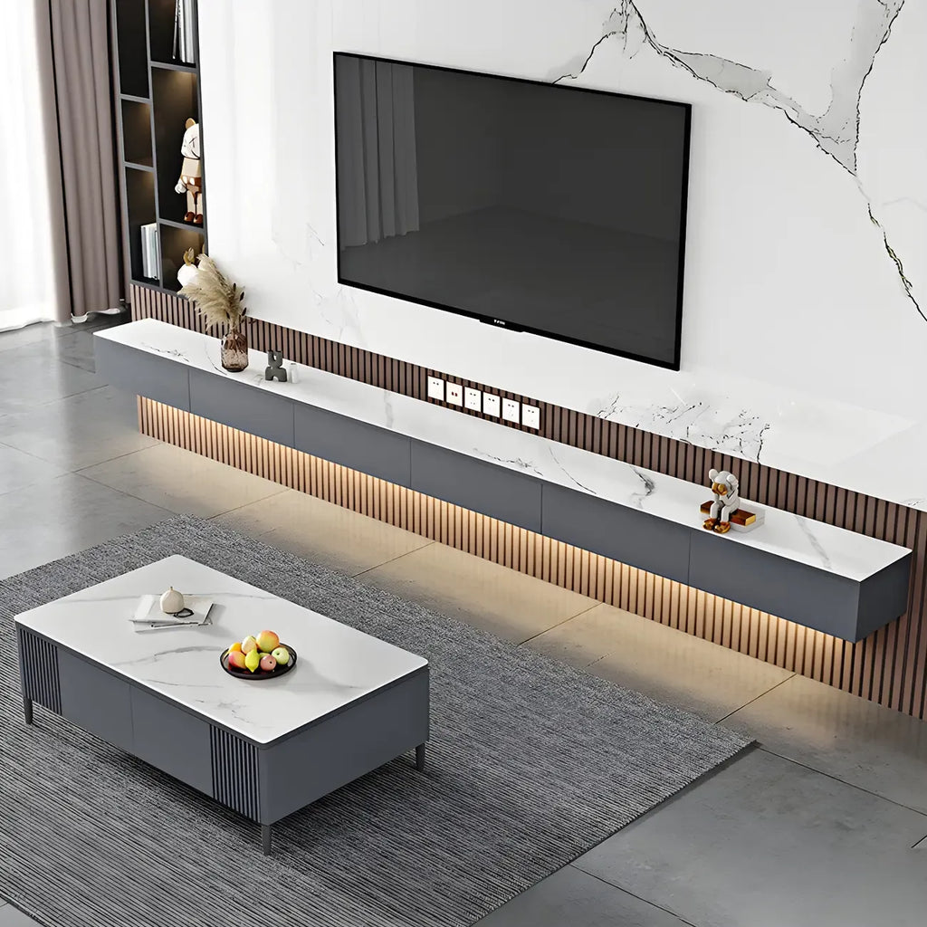 Mobile TV con 63 cassetti flottanti per gestione cavi Grey Stone