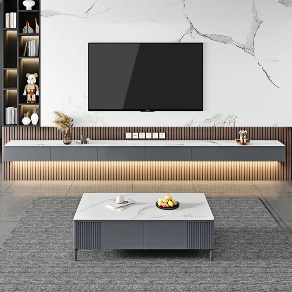 Mobile TV con 63 cassetti flottanti per gestione cavi Grey Stone