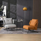 Fauteuil d'appoint moderne en cuir résistant aux chats, à dossier haut