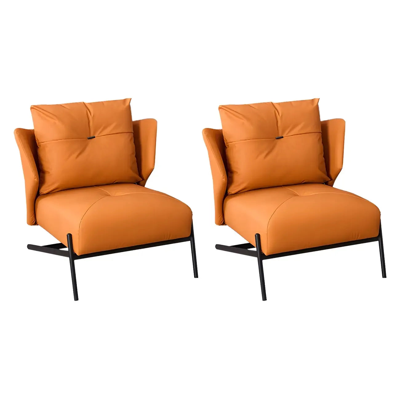 Fauteuil d'appoint moderne en cuir résistant aux chats, à dossier haut