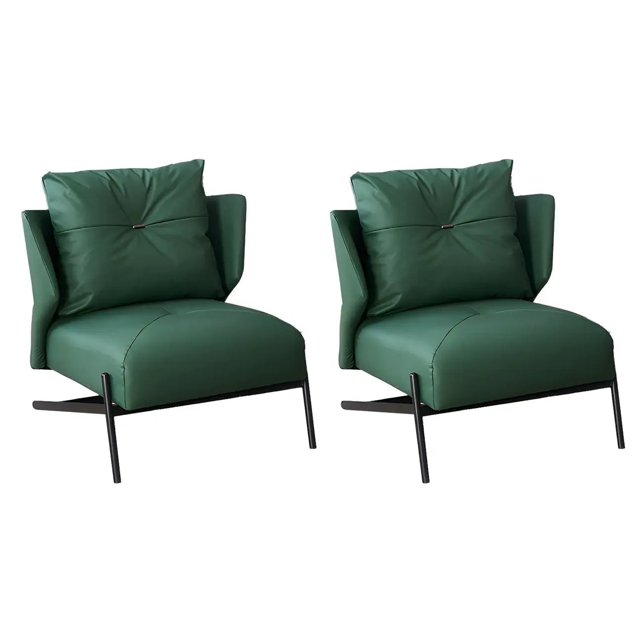 Fauteuil d'appoint moderne en cuir résistant aux chats, à dossier haut