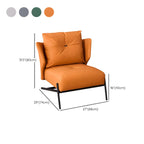 Fauteuil d'appoint moderne en cuir résistant aux chats, à dossier haut