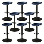 Tabouret de bar pivotant et réglable en cuir noir moderne
