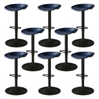 Tabouret de bar pivotant et réglable en cuir noir moderne