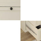 Commodes et chiffonniers élégants en acier blanc avec tiroirs pour la maison