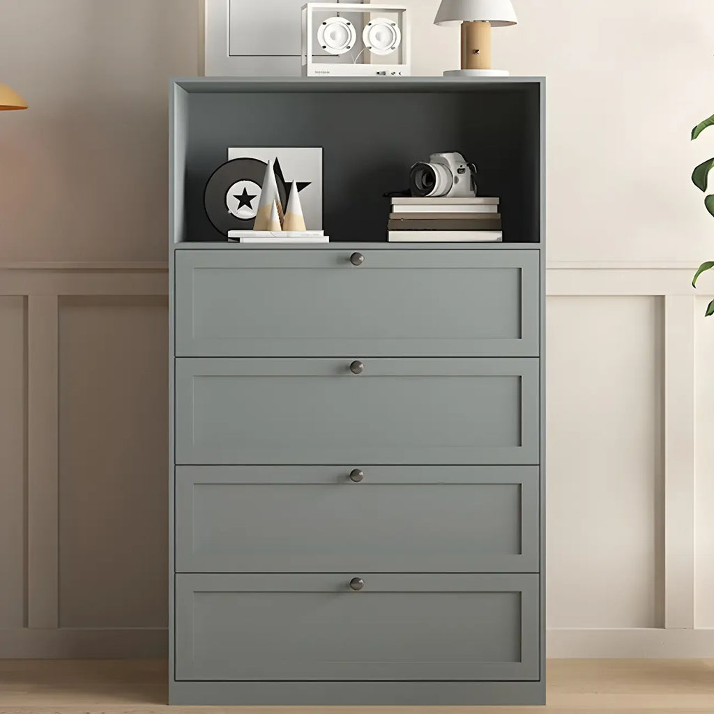 Commodes et chiffonniers élégants en acier blanc avec tiroirs pour la maison