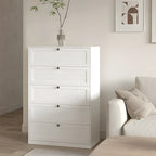 Commodes et chiffonniers élégants en acier blanc avec tiroirs pour la maison