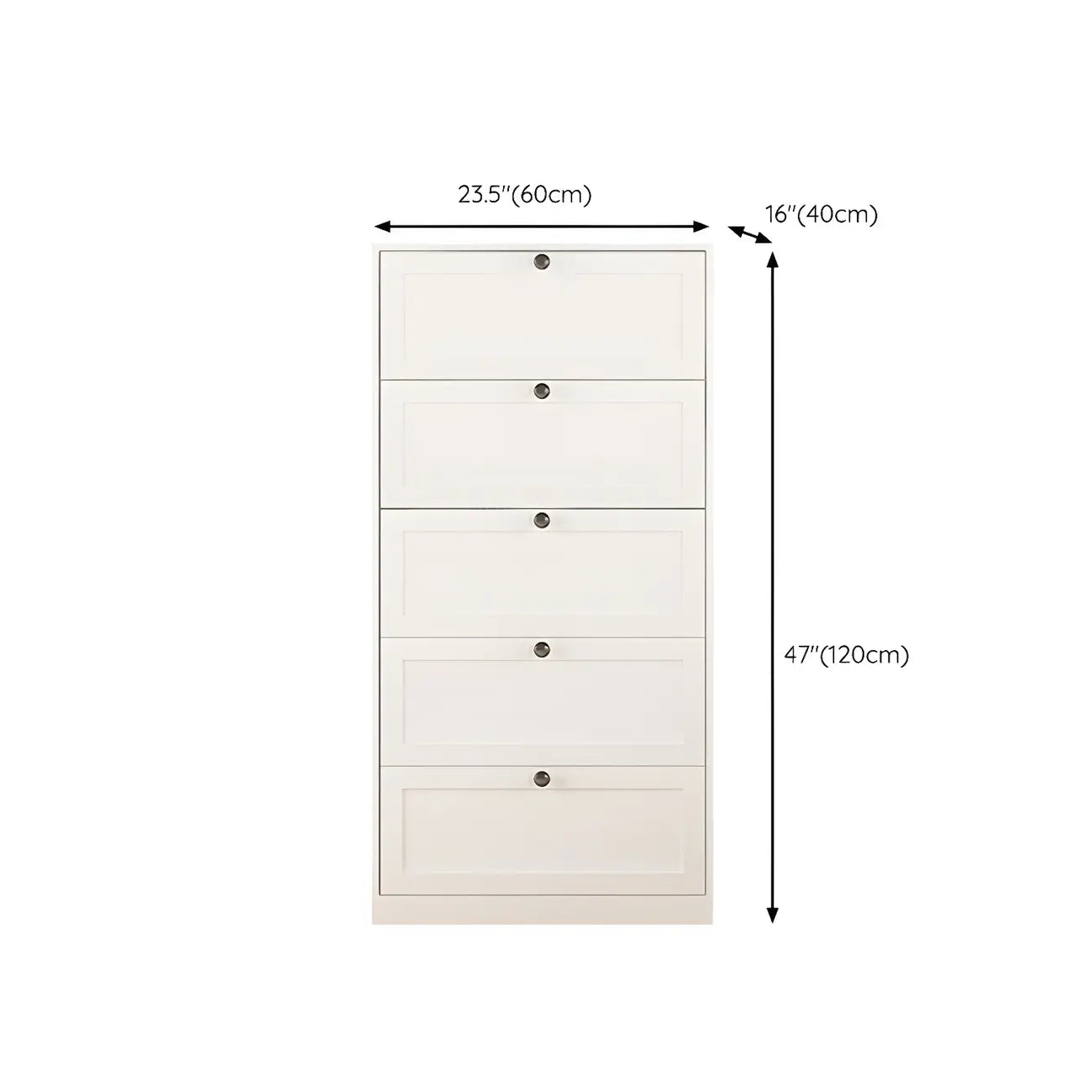 Commodes et chiffonniers élégants en acier blanc avec tiroirs pour la maison