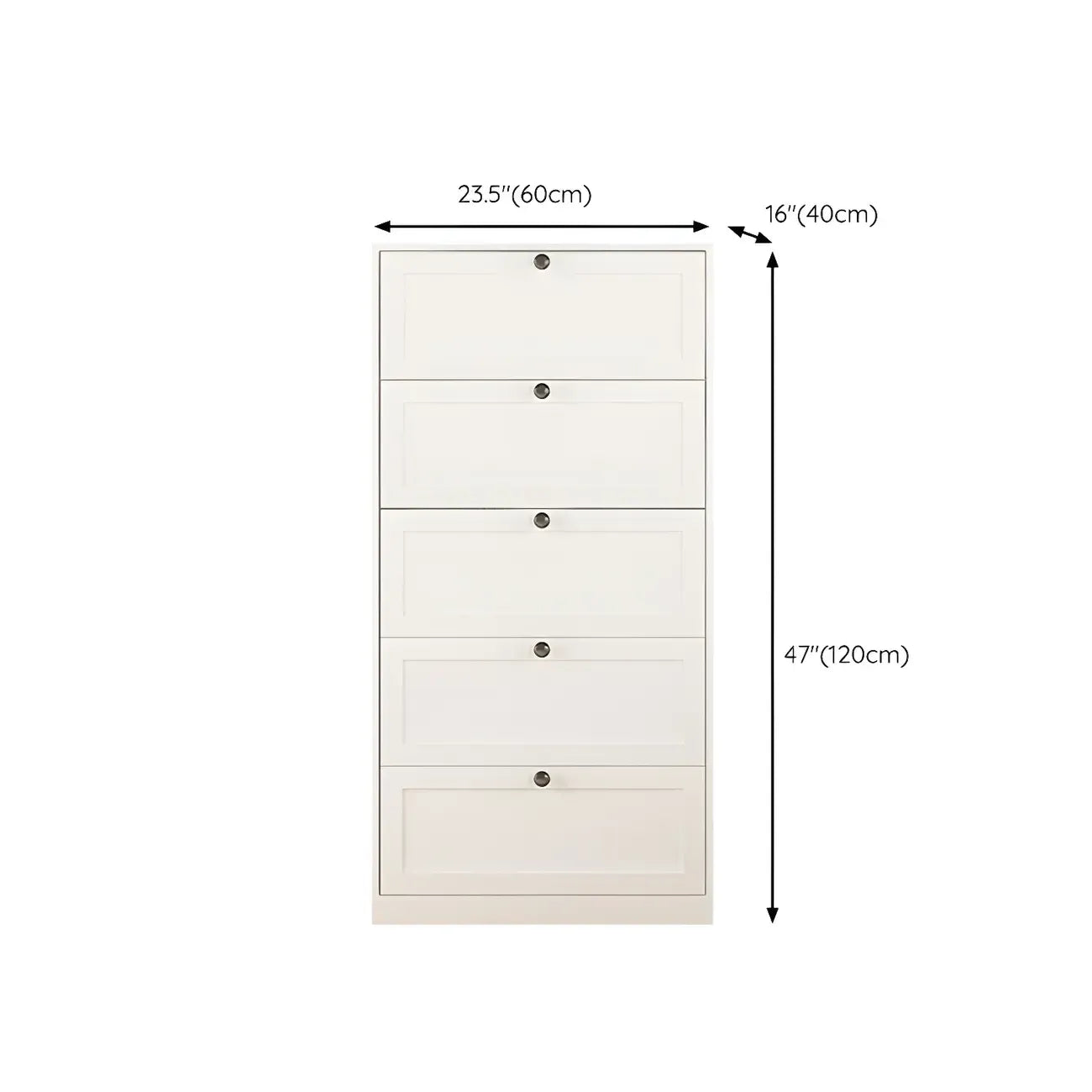 Commodes et chiffonniers élégants en acier blanc avec tiroirs pour la maison