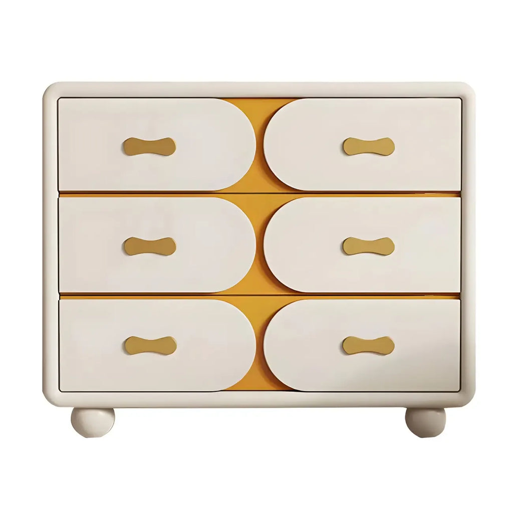 Commodes classiques en bois blanc cassé avec rangement et tiroirs