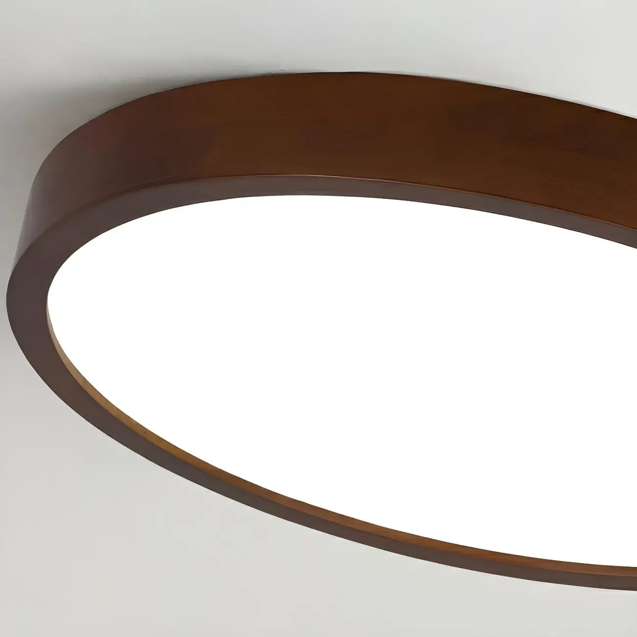 Lustre cylindrique en bois marron à LED moderne à intensité variable