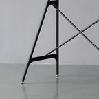 Tables de bar industrielles légères en bois noir et métal imitation bois