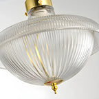 Lustre suspendu Schoolhouse Glass doré, applique réglable