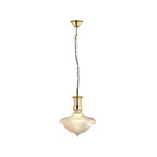 Lustre suspendu Schoolhouse Glass doré, applique réglable