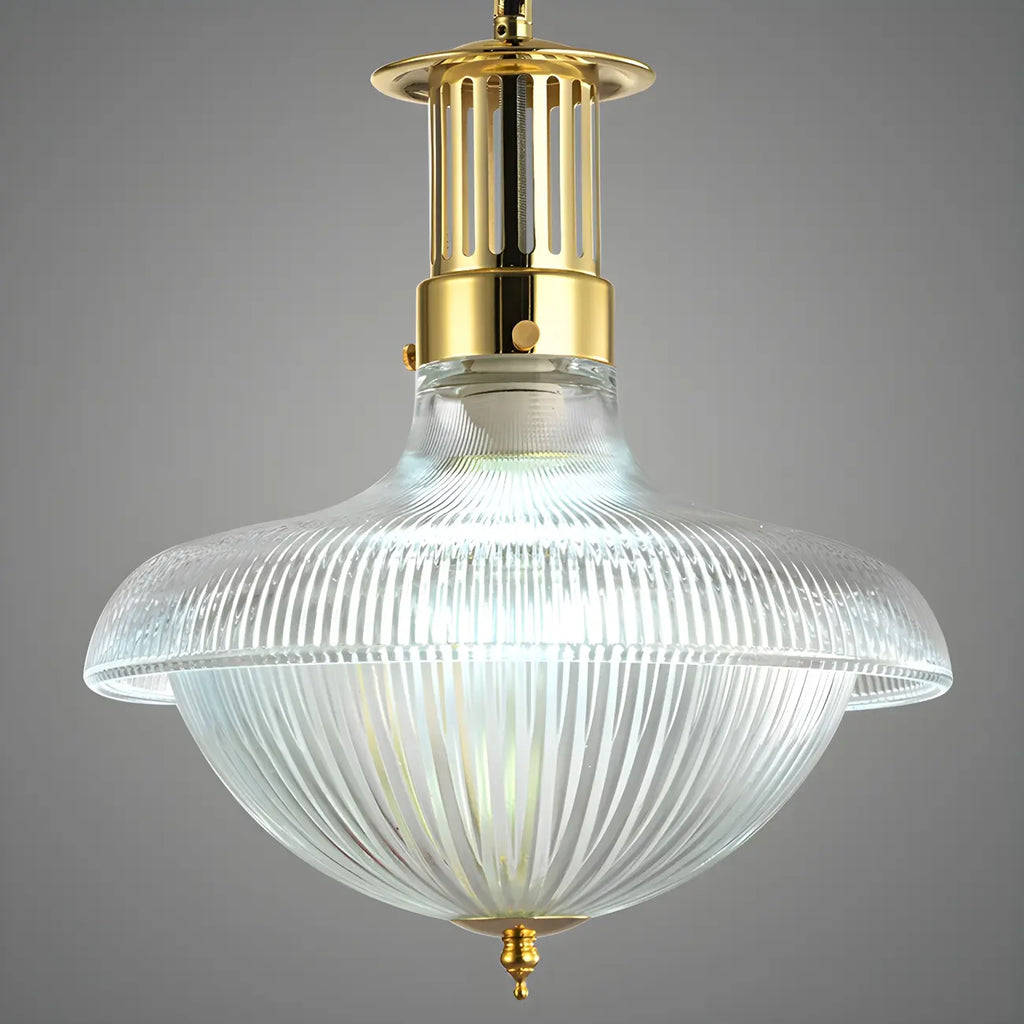 Lustre suspendu Schoolhouse Glass doré, applique réglable