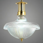 Lustre suspendu Schoolhouse Glass doré, applique réglable