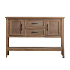 Console d'entrée rustique en bois brun avec tiroirs
