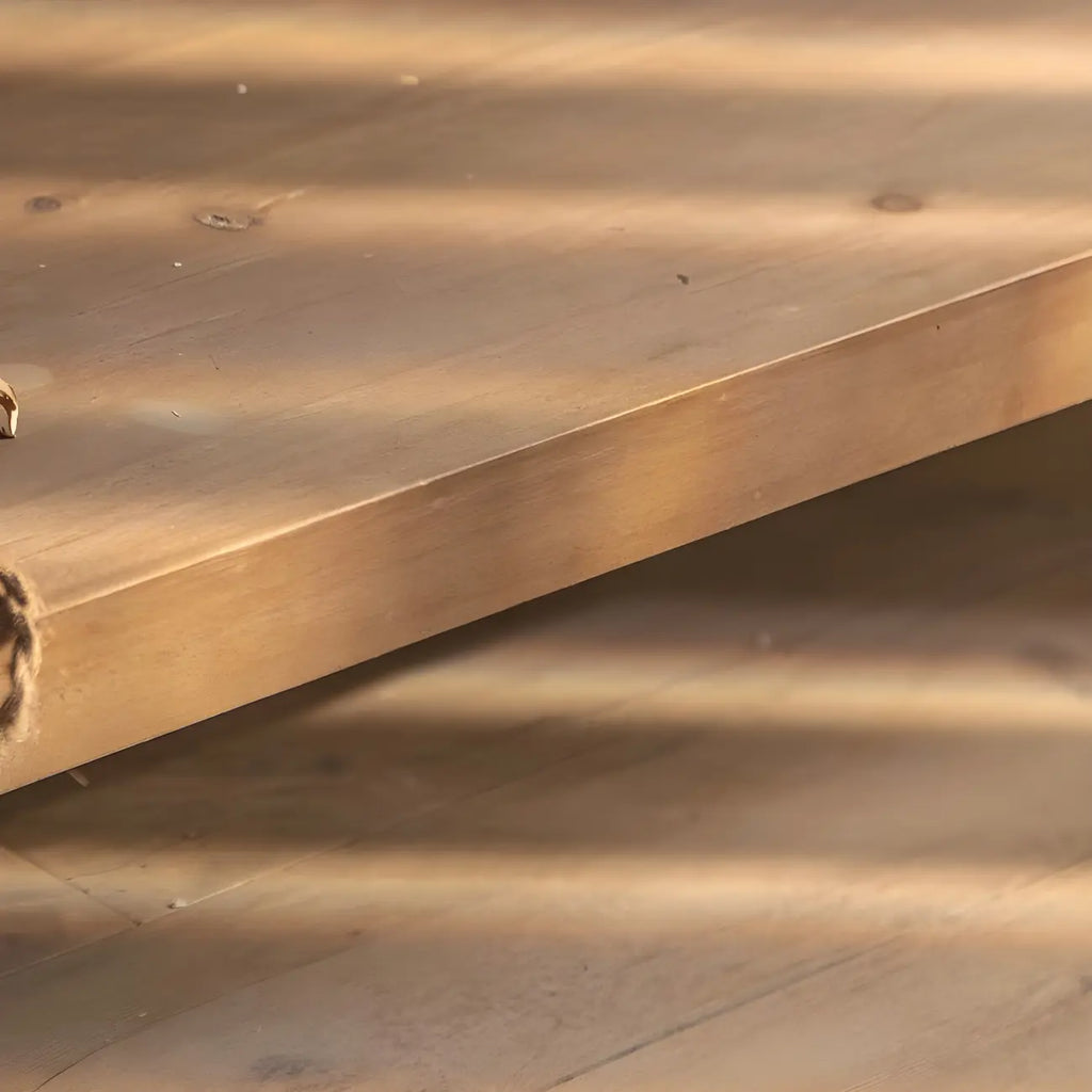 Console d'entrée rustique en bois brun avec tiroirs