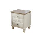 Table de chevet standard à 3 tiroirs en chêne beige