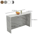 Table de bar rectangulaire blanche en bois pour salon