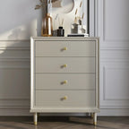Commodes et chiffonniers élégants en bois blanc cassé avec tiroirs