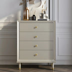 Commodes et chiffonniers élégants en bois blanc cassé avec tiroirs