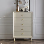 Commodes et chiffonniers élégants en bois blanc cassé avec tiroirs