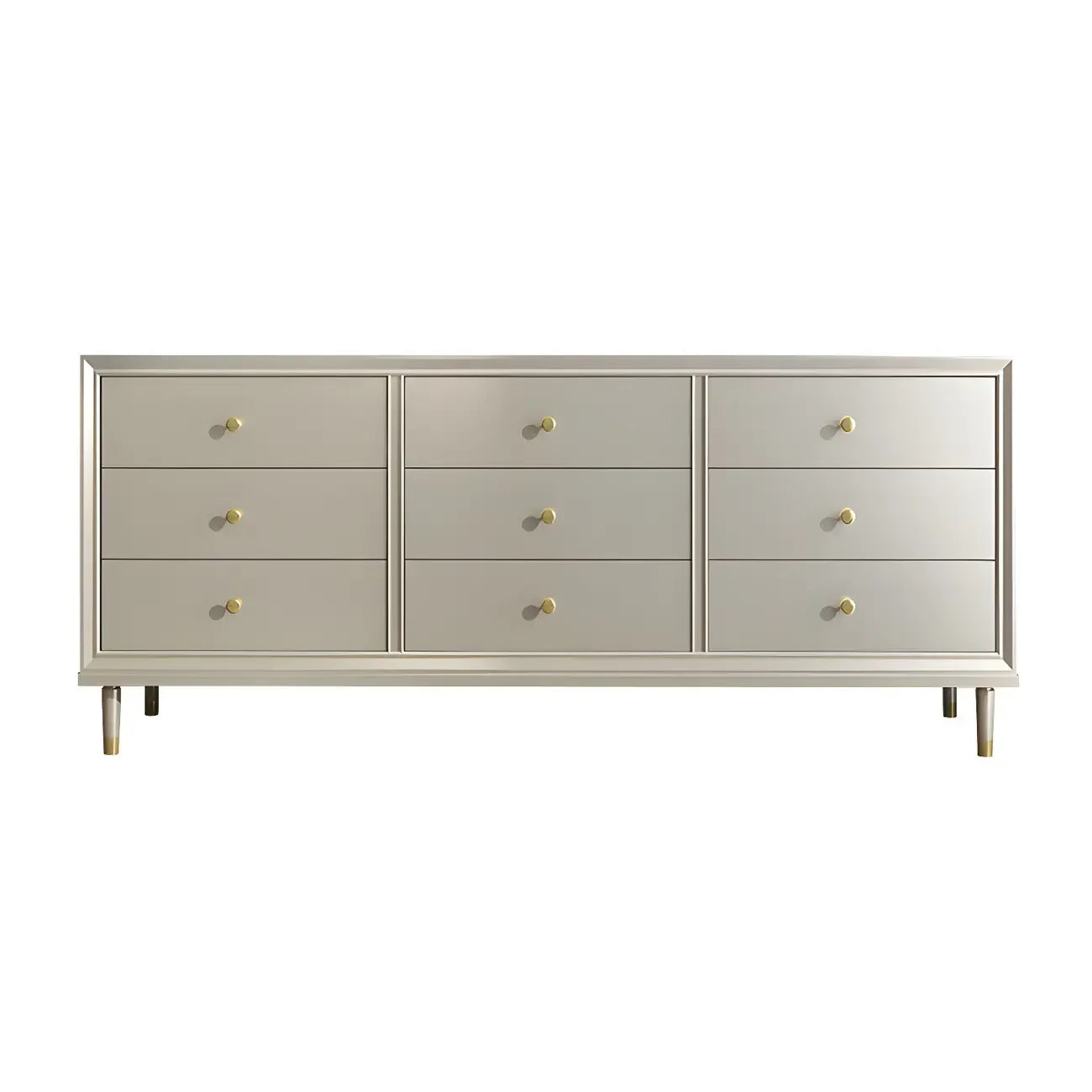 Commodes et chiffonniers élégants en bois blanc cassé avec tiroirs