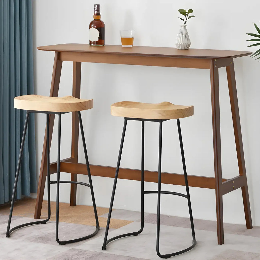 Table de bar moderne en bambou naturel