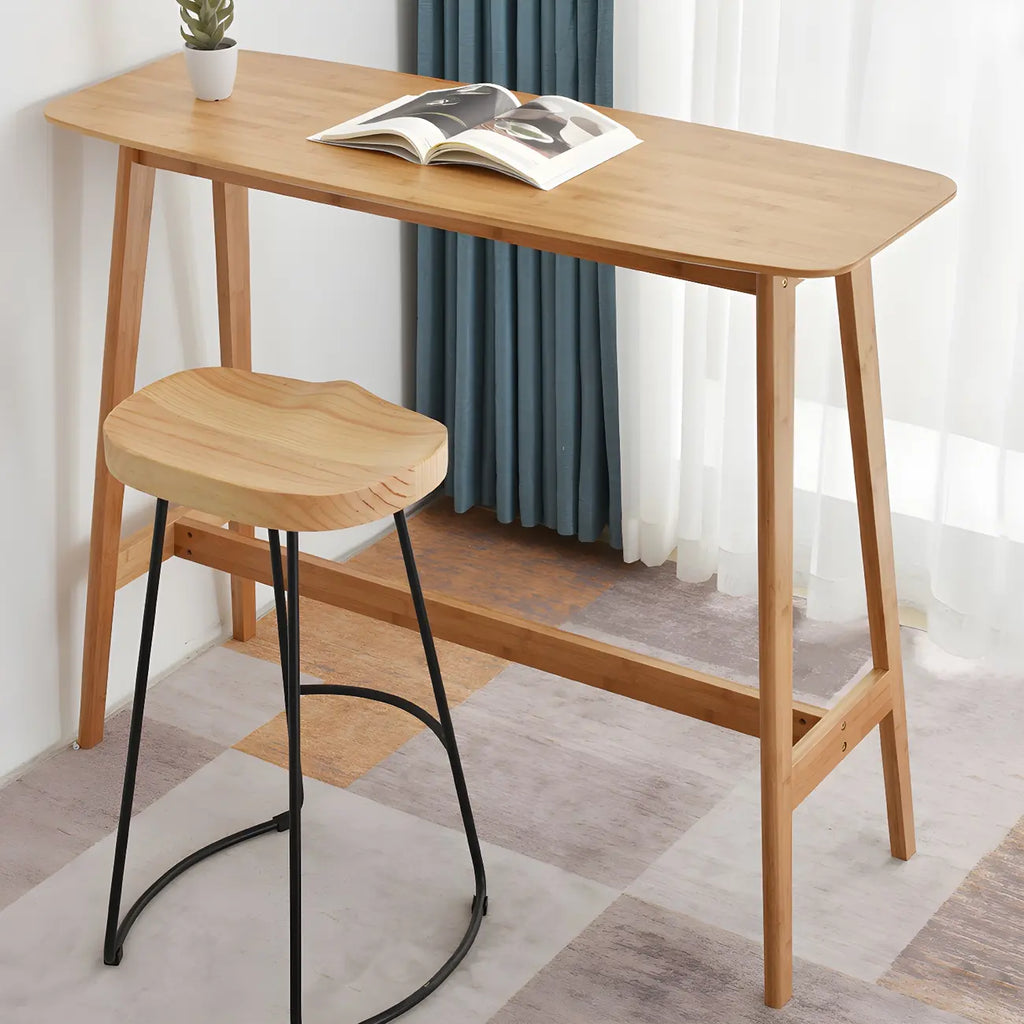 Table de bar moderne en bambou naturel