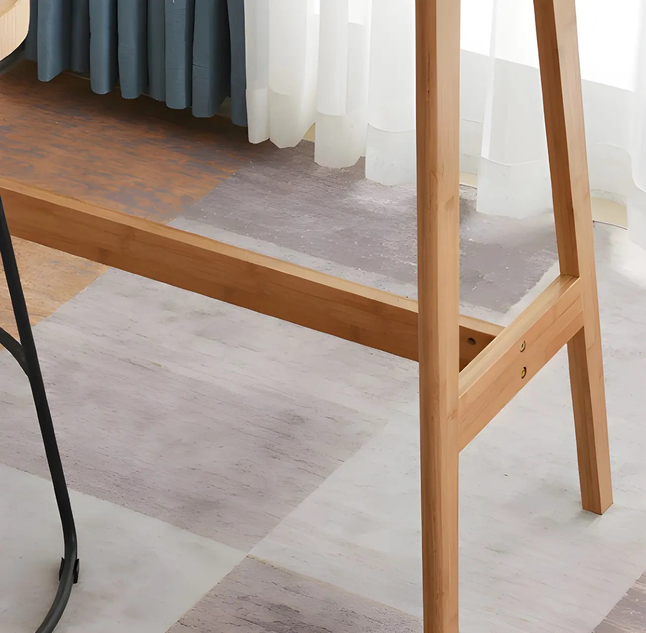 Table de bar moderne en bambou naturel
