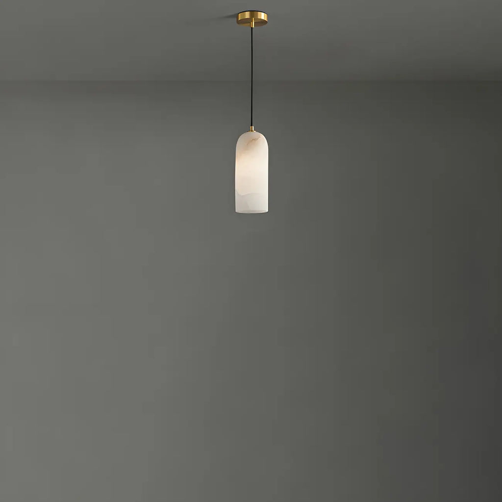 Suspension moderne en albâtre doré réglable