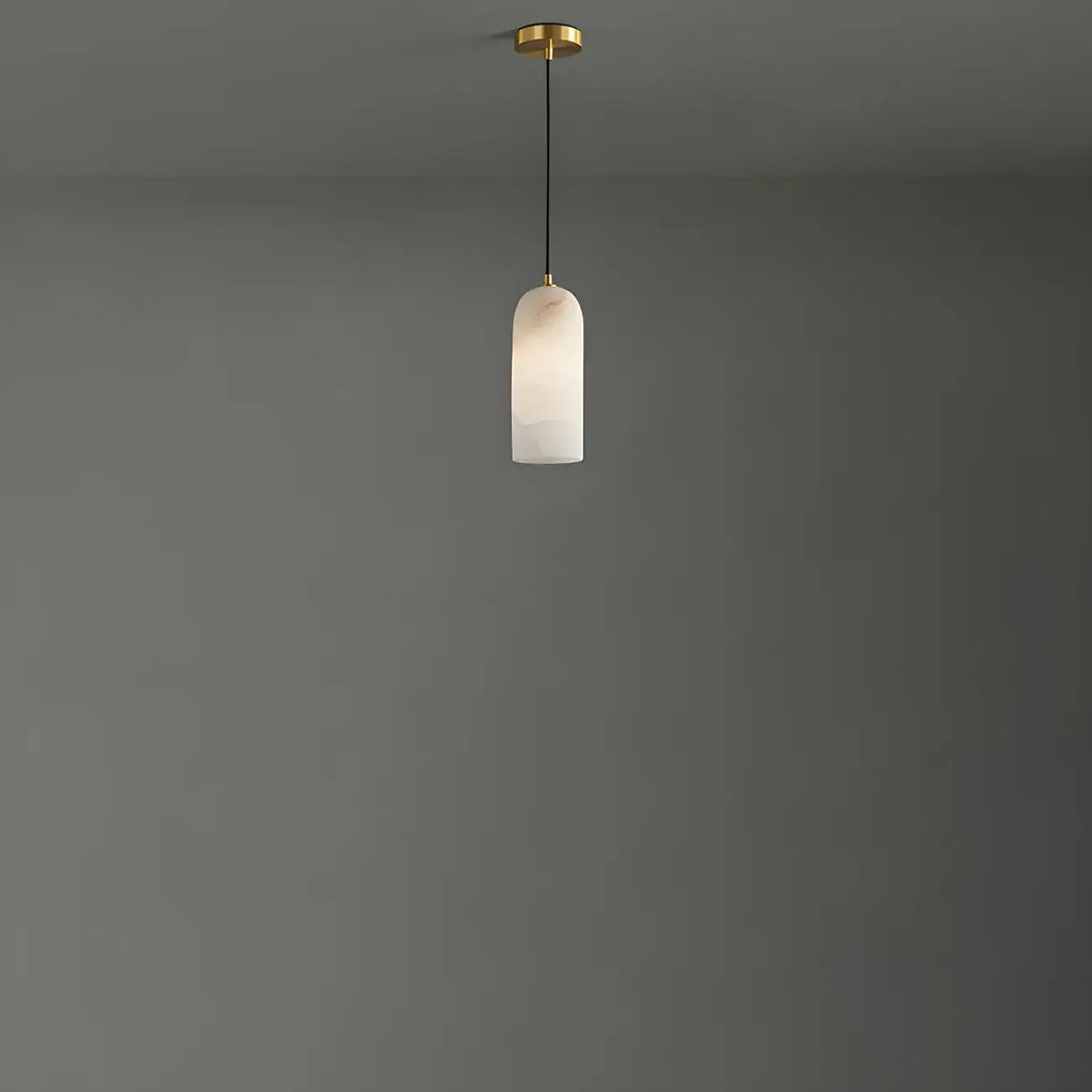 Suspension moderne en albâtre doré réglable