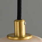 Suspension moderne en albâtre doré réglable