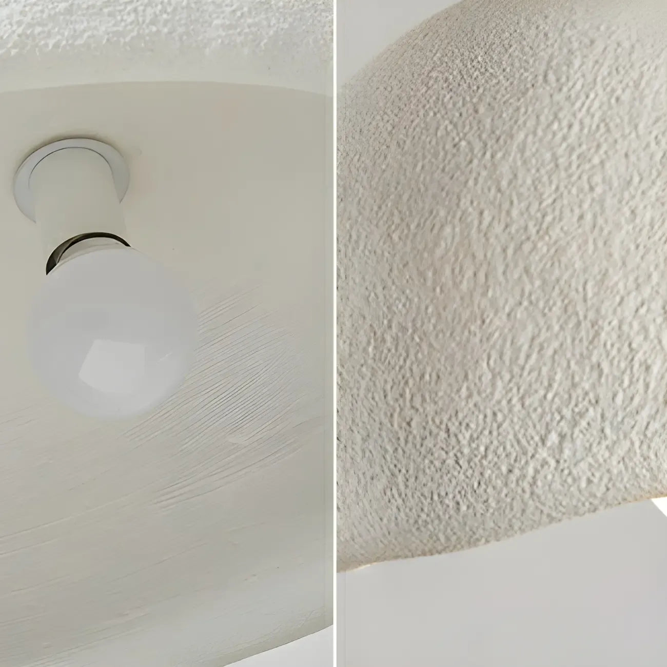 Lampadario a sospensione a cupola in resina bianca stile Art Déco moderno