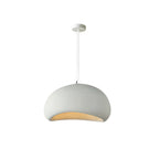 Lampadario a sospensione a cupola in resina bianca stile Art Déco moderno