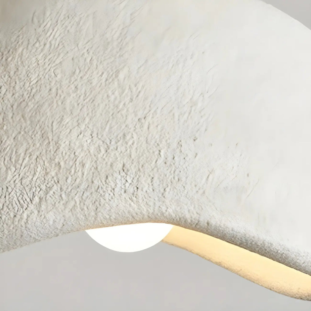 Lampadario a sospensione a cupola in resina bianca stile Art Déco moderno