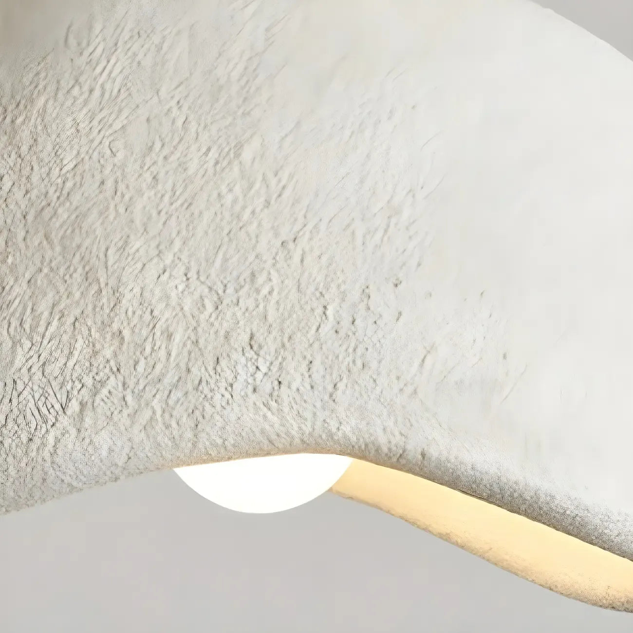 Lampadario a sospensione a cupola in resina bianca stile Art Déco moderno