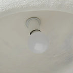 Lampadario a sospensione a cupola in resina bianca stile Art Déco moderno