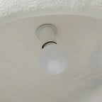 Lampadario a sospensione a cupola in resina bianca stile Art Déco moderno