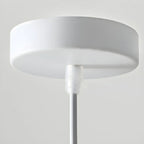 Lampadario a sospensione a cupola in resina bianca stile Art Déco moderno