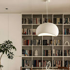 Lampadario a sospensione a cupola in resina bianca stile Art Déco moderno