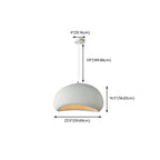 Lampadario a sospensione a cupola in resina bianca stile Art Déco moderno