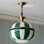 Suspension de cuisine moderne en verre vert globe