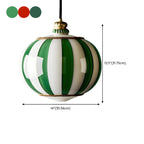 Suspension de cuisine moderne en verre vert globe